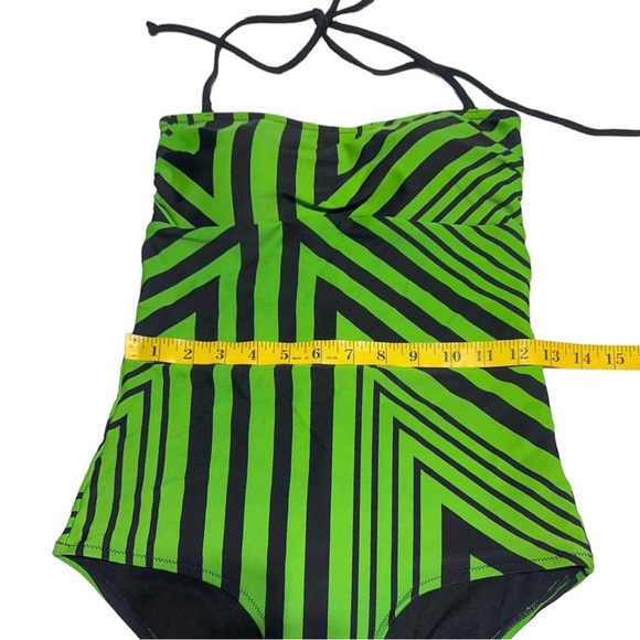 Joe Fresh Green Lightly Padded Removable Halter One Piece Swimsuit Size Small - Picture 10 of 11